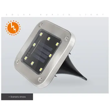 

LED Square Solar Ground Light Outdoor Garden Path Floor Buried Lighting Lamp Garden Decking Yard Lawn Lamps