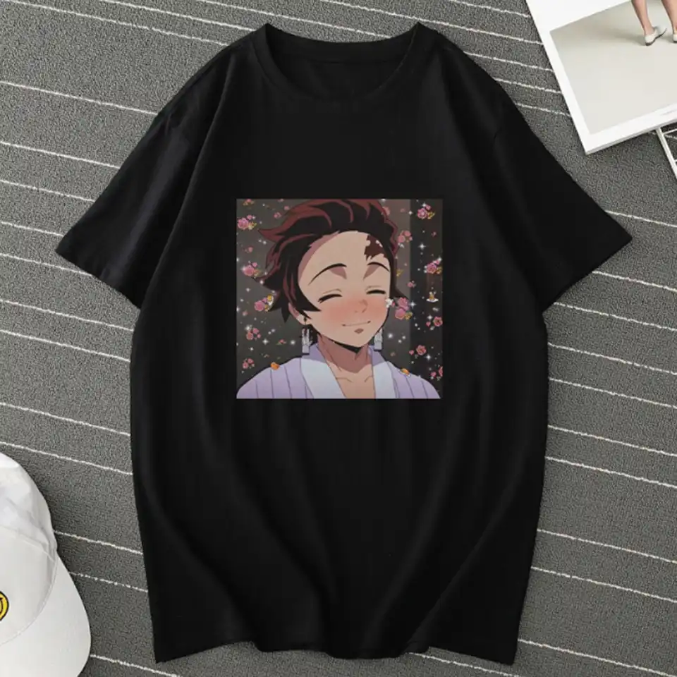 Demon Slayer Japanese Anime T Shirt Men Demon Slayer Tanjiro Funny Face Cartoon T Shirt Streetwear Tshirt Hip Hop Top Tee Male T Shirts Aliexpress