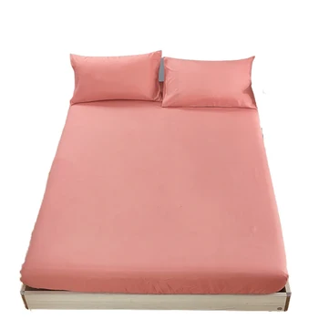 

Mattress Cover for Family Etc Mattress Cover Solid Soft Fitted Sheet with Elastic Band Mattress Protector Cover Air-Permeable