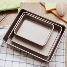 Plateau de cuisson rectangulaire en métal antiadhésif, plaque de cuisson pour gâteau, pain, Baguette, moule pour four, ustensiles de cuisson