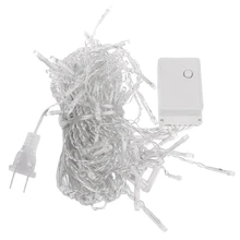 Светодиодный светильник со льдом, для спальни, дома, улицы, гирлянда, занавеска, лампа, водонепроницаемая, для рождества, свадьбы, вечеринки, гирлянда, Декор, теплый белый, США штекер