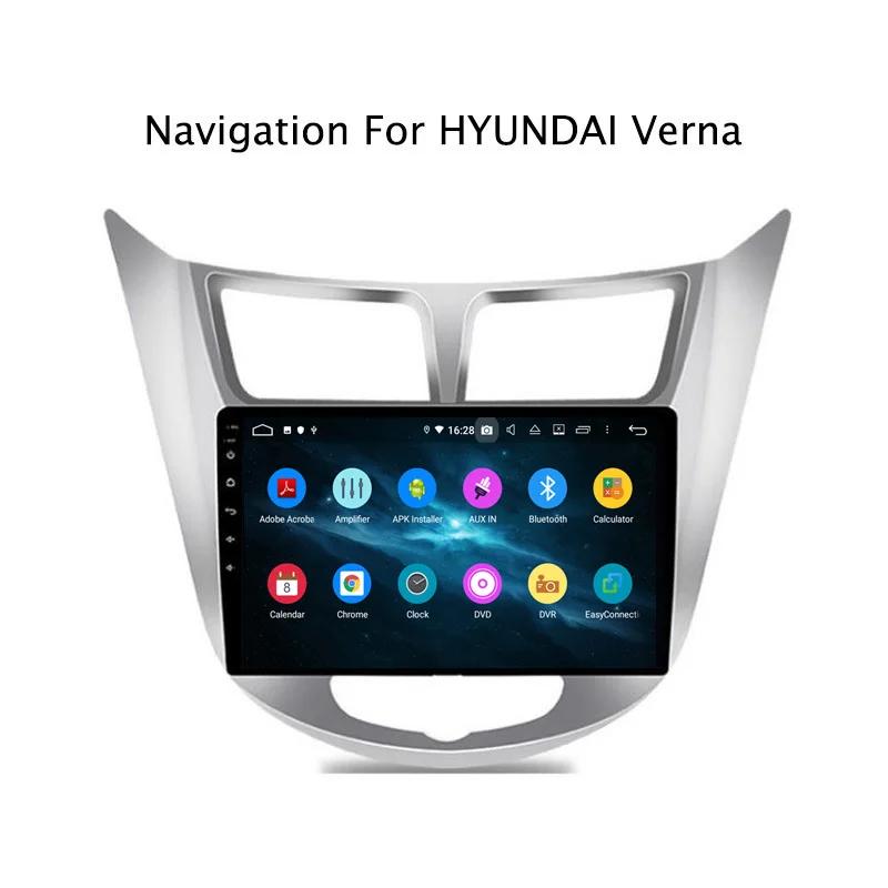 Perfect 9" 4G RAM 32G ROM Octa Core Android 9.0 Car DVD GPS For Hyundai Verna 2012 2013 2014 2015 2016 2017 3