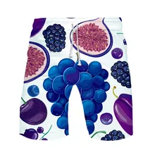 Модные виноград повседневные мужские короткие креативные фиолетовые Мужские штаны летние пляжные шорты спортивные повседневные мужские шорты брюки на шнурке Ropa