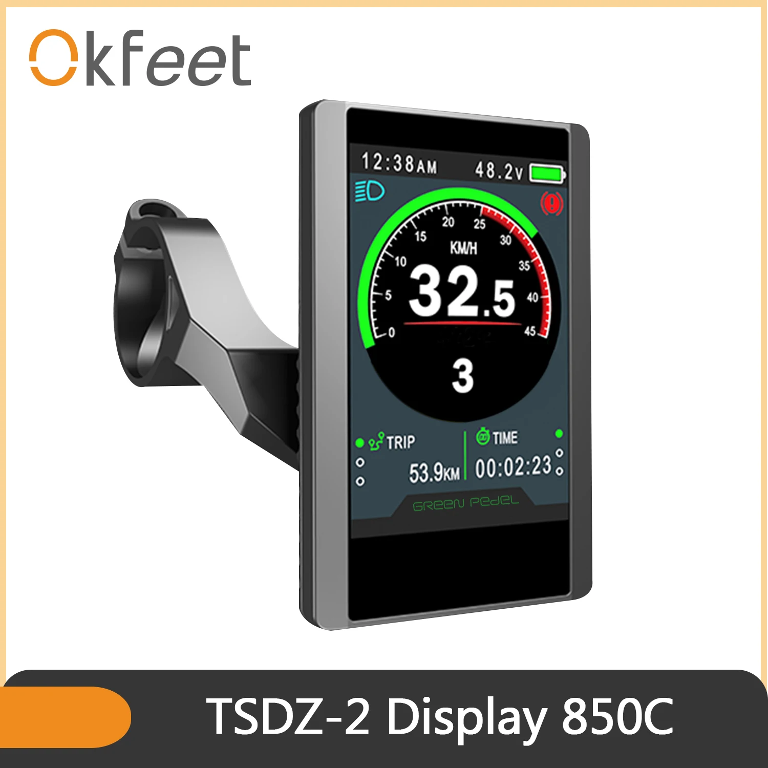 Комплект для электровелосипеда Okfeet Tongsheng TSDZ 2 ЖК-дисплей 850C цветной экран | Спорт и
