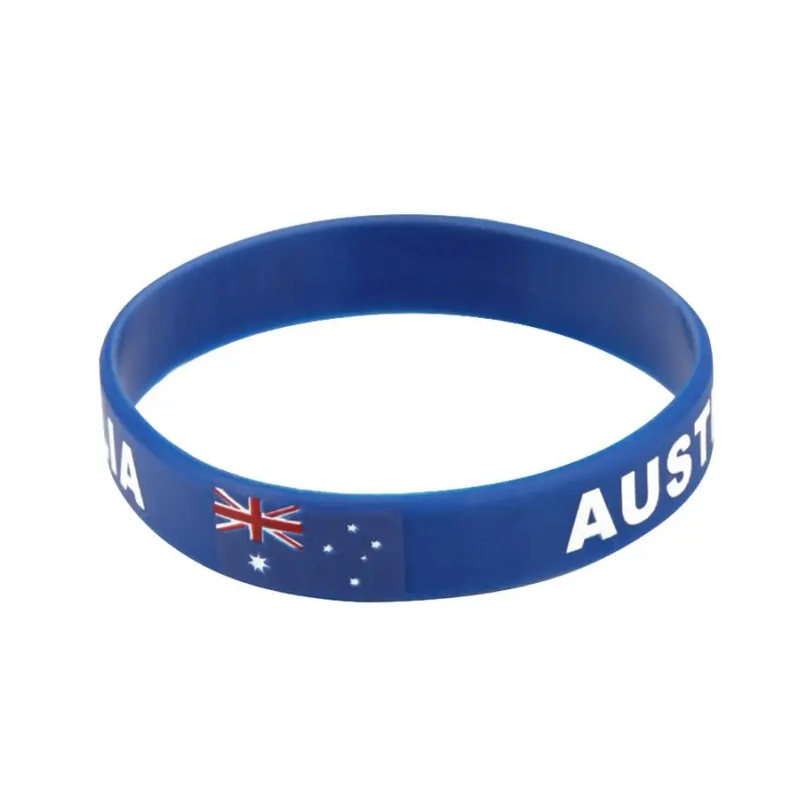 Australia 21 тип Женский Мужской силиконовый браслет на запястье браслет с национальным флагом - Окраска металла: Australia