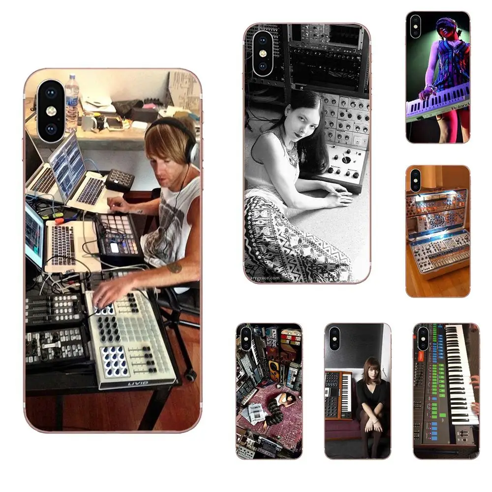 Dj клавиатура синтезатор для Apple iPhone 4 4s 5 5C 5S SE 6 6S 7 8 Plus X XS Max XR мягкий шаблон телефона