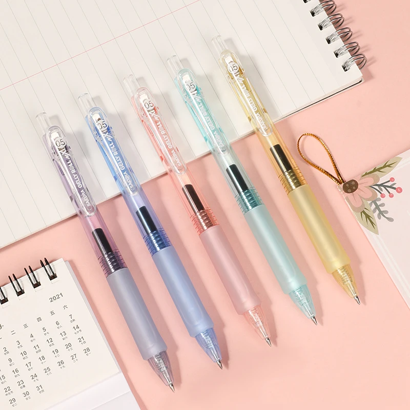 1Pc Japan SAKURA Triangle Pen Grip High-value Guoguole Press Gel Black Ink 0.5mm Bullet Student Supplies | Канцтовары для офиса и