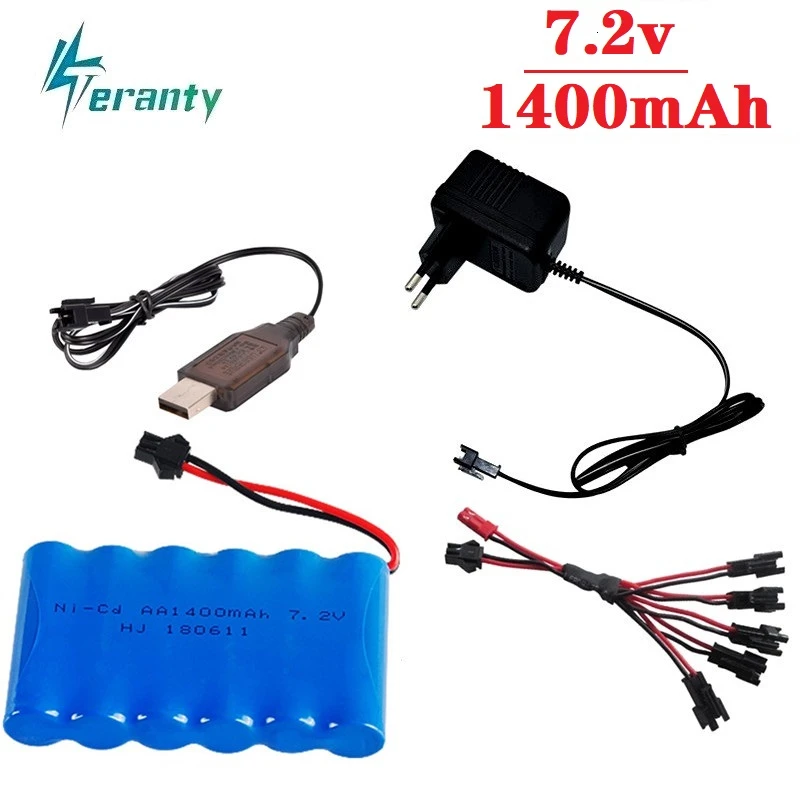 (SM Plug) Ni-CD 7 2 В 1400 мАч аккумулятор + USB зарядное устройство для радиоуправляемых