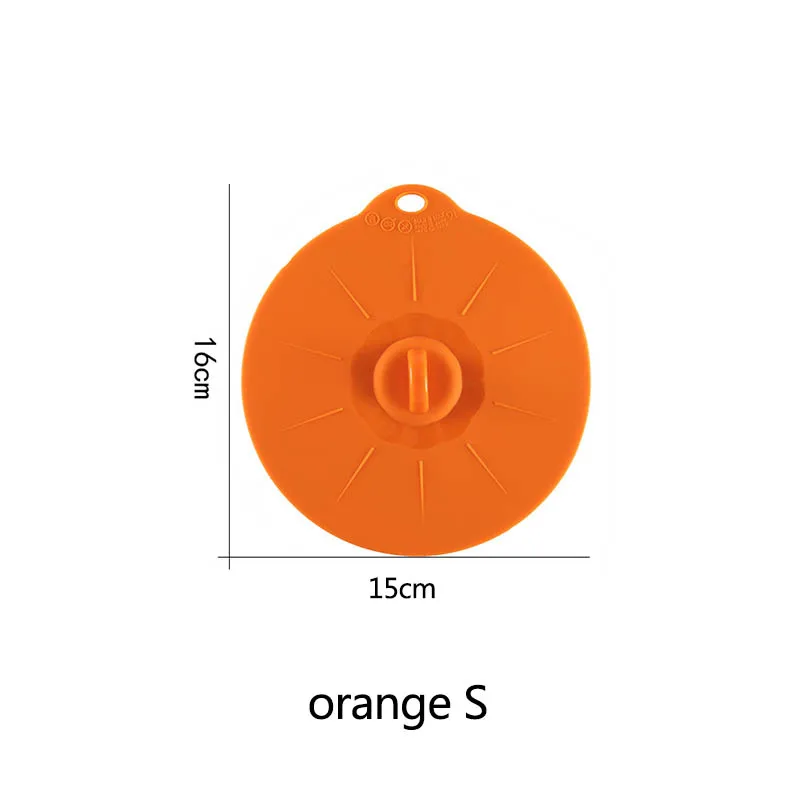 orange S Кухонная кастрюля, сковорода, крышка, силиконовая крышка, обертка, миска для микроволновой печи, 1 шт., свежие Многофункциональные кухонные многоразовые инструменты для хранения пищи - Цвет: orange S