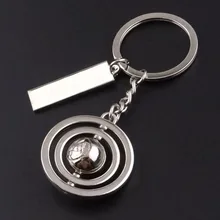 Креативный вращающийся футбольный брелок крутой брелок аксессуары для автомобильных ключей Креативный-лазер