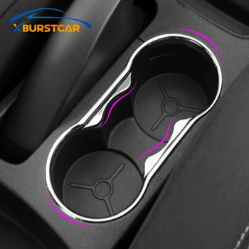 

Xburstcar Car Water Cup Decoration Trim Stickers ABS Chrome Accessories for Ford Focus 2 MK2 2009 - 2011 Fiesta 2009 - 2016