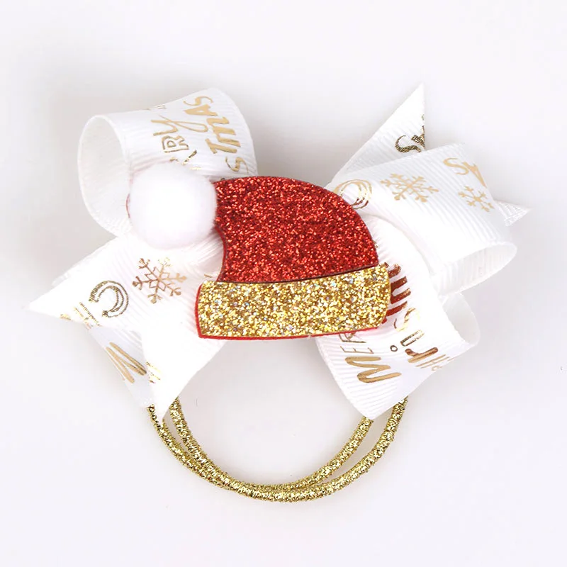 hairbands 10 Рождественские стильные повязки для волос, модные галстуки для волос для девочек, 24 предмета, заколка для волос Санта-Клауса, Пингвин, банты для елки, повязки на голову - Цвет: hairbands 10