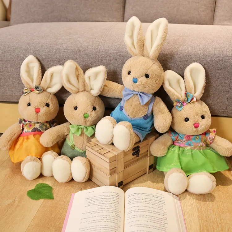 

New cute pretty Boutique rabbit with tie 40cm lifelike favorite pillow very soft Soothing doll birthday gift for friend