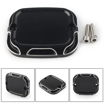 

Motorcycle CNC Cut Front Brake Reservoir Master Cylinder Cover For Harley Softail FLD FLHR FLHRC FLHRS FLHT FLHX etc.