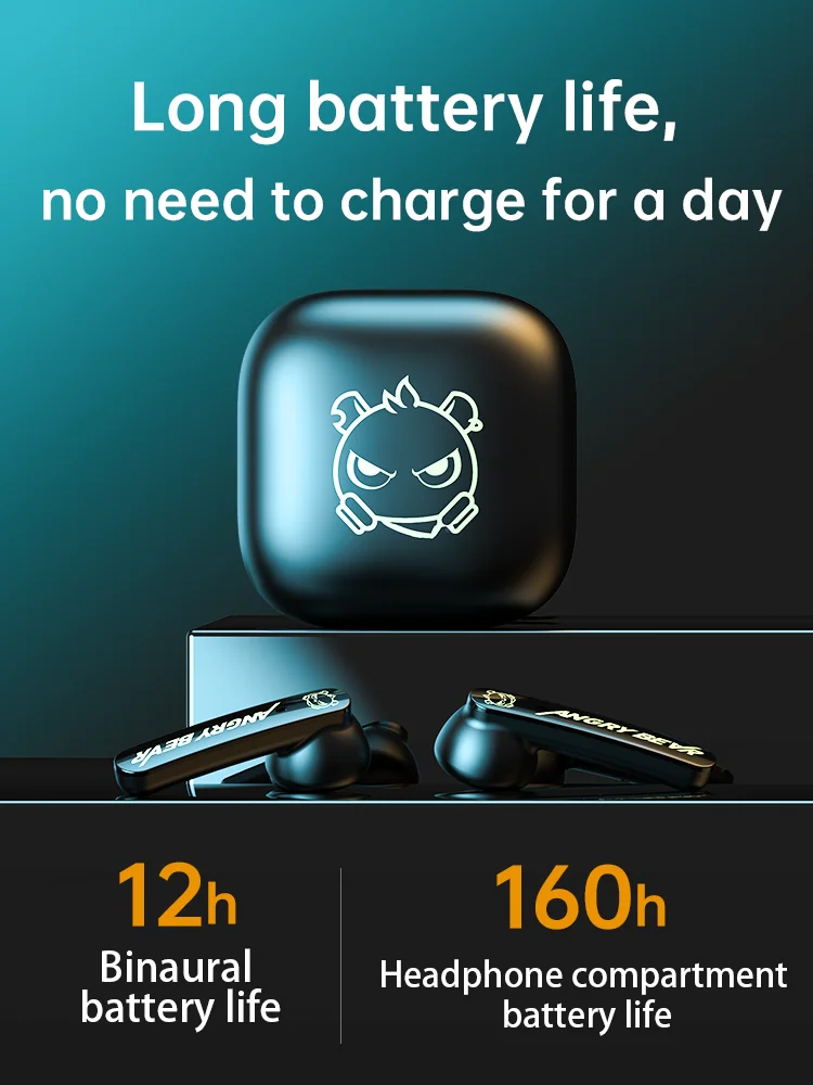 Wireless Bluetooth Headsets In-Ear Earphone HIFI Heavy Bass No Delay Long Battery Life Sports Waterproof For Xiaomi Huawei Apple