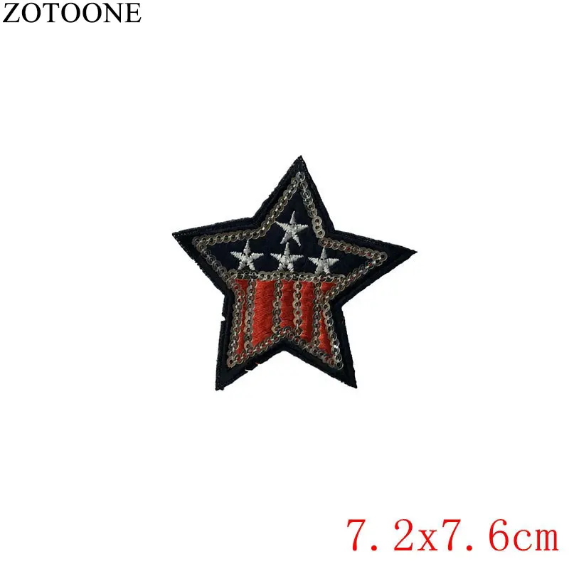 PE0264CT ZOTOONE Железный патч череп письмо звезды значок нашивки для одежды пришить теплопередача DIY вышитая аппликация ткань G - Цвет: PE0264CT