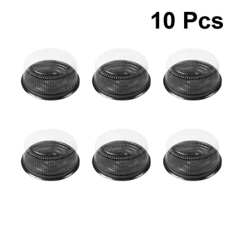 

10Pcs 10.5 Inch Transparent Plastic Cake Pastries Box Cupcake Muffin Dome Holders Cases Boxes Cups