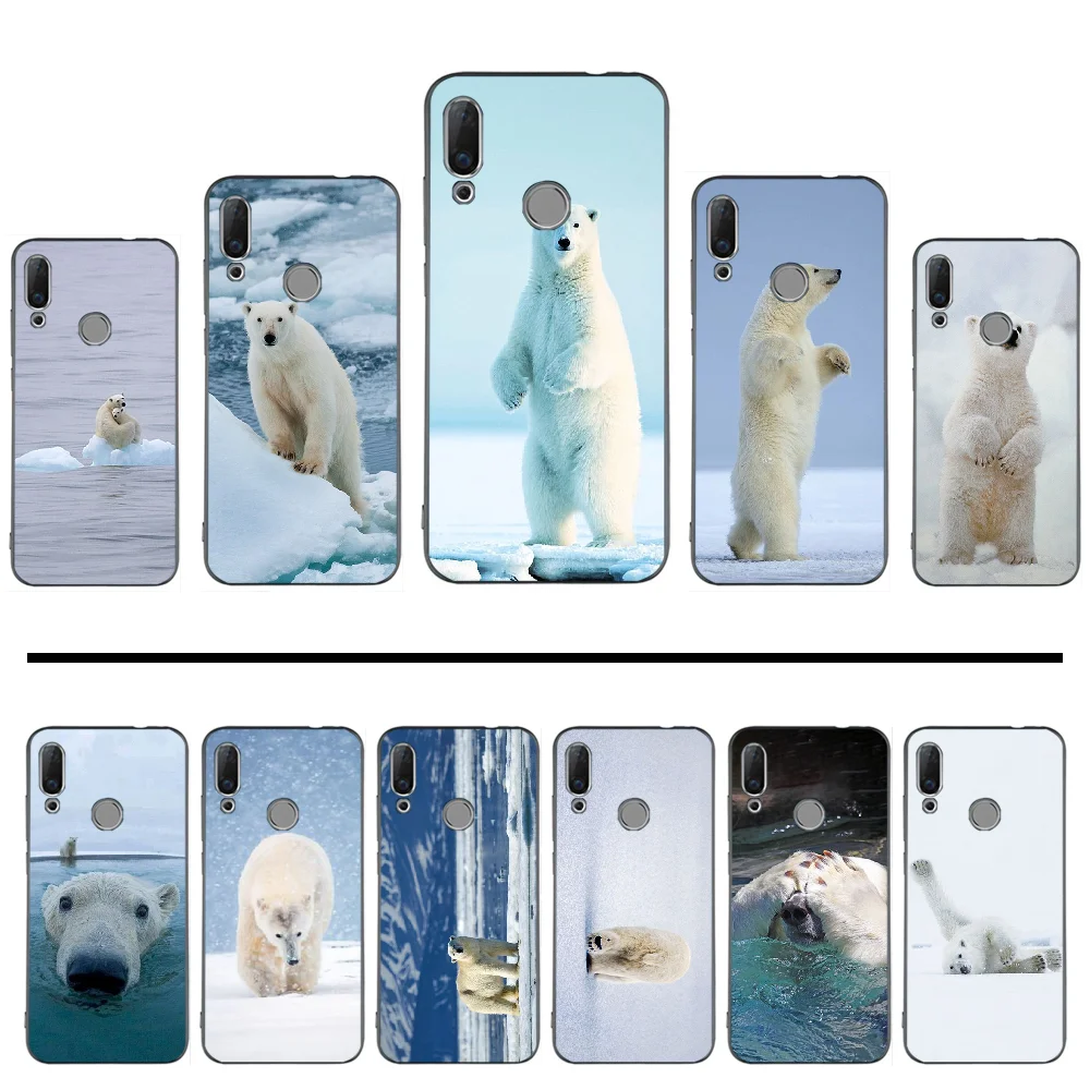 Полярный медведь Рождественский милый мягкий чехол для телефона с животными Huawei