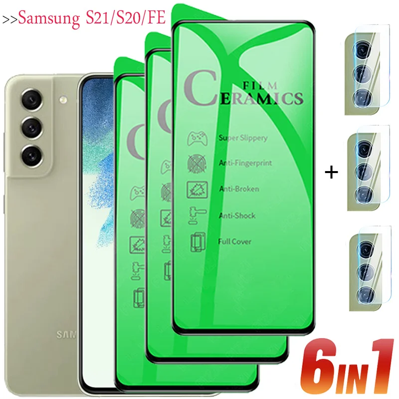 phone protector Ceramic Protective Film For samsung s21fe Soft Glass Sansung s22 Ultra Screen Protector samsung s20fe Film Samsung Galaxy S21 fe phone glass protector