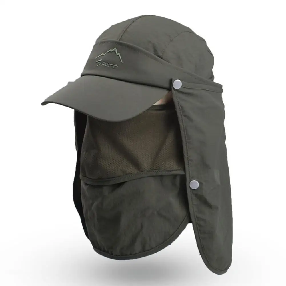 Army Green Kuulee мужская шапка, для улицы, съемная, солнцезащитная, быстросохнущая, бейсбольная шляпа, для скалолазания, рыбалки, с широкими полями, монохромная, с плоским верхом - Цвет: Army Green