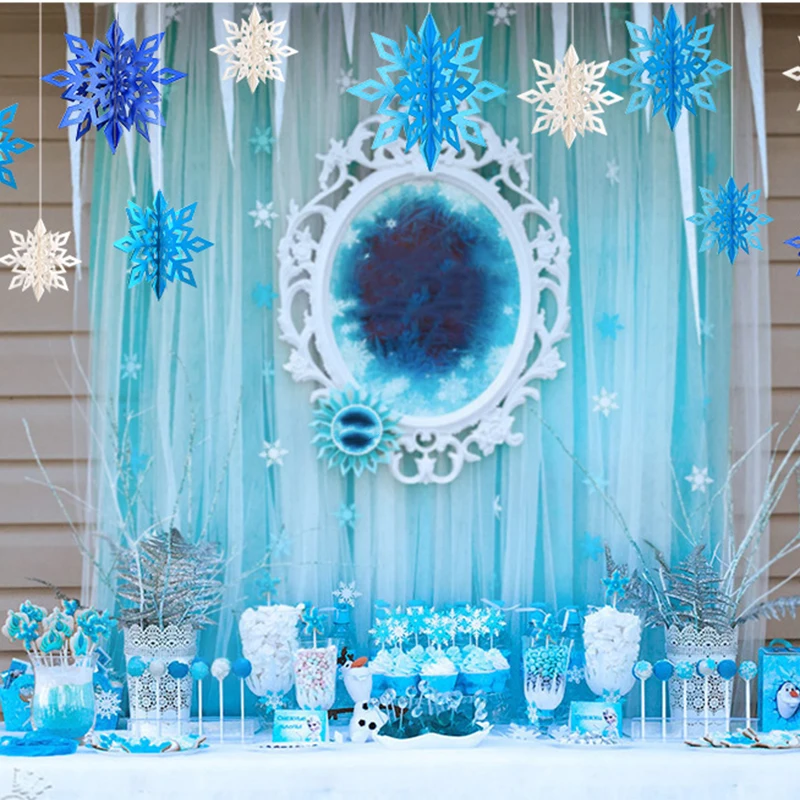 

Snowflake Ornaments Paper Home Decor Christmas Snowflake Snowflake Hanging 6pcs Shop Wedding Hotel Wall Hangings Winter