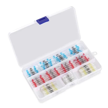 

220PCS Solder Seal Wire Connectors Kit, Heat Shrink Butt Connectors, Waterproof and Insulated Electrical Wire Terminals
