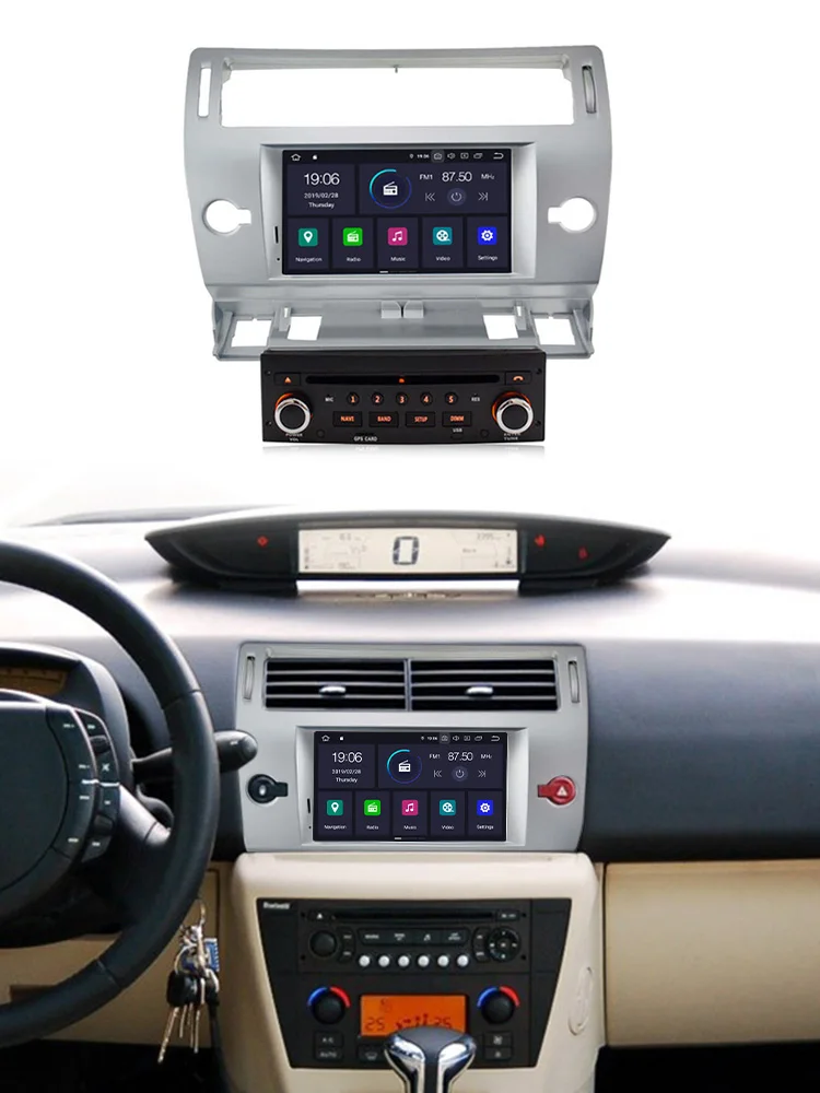 4 Гб+ 64 ГБ Android 9,0 автомобильный dvd-радиоплеер для Citroen C4 C-Triomphe C-Quatre 2005 2006 2007 2008 2009
