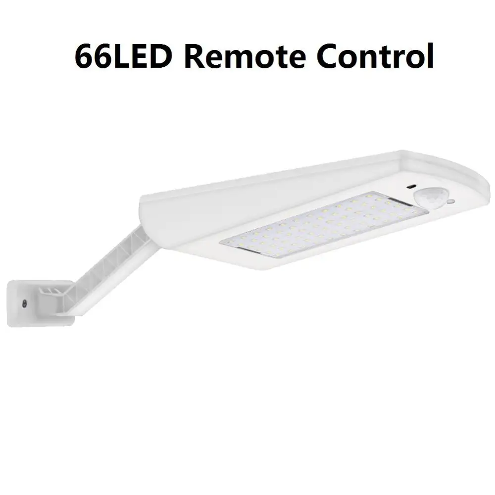 66LED Remote Control 36/48/66 светодиодная Солнечная лампа садовый светильник на открытом воздухе Водонепроницаемый стены нескольких углов поворотных поляк Солнечная PIR motion настенный светильник - Испускаемый цвет: 66LED Remote Control