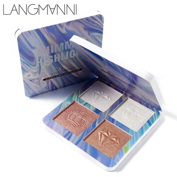 

LANGMANNI Highlighter Powder Face Iluminator Makeup Professional Glitter Palette Make Up Glow Brighten Cosmetic TSLM1