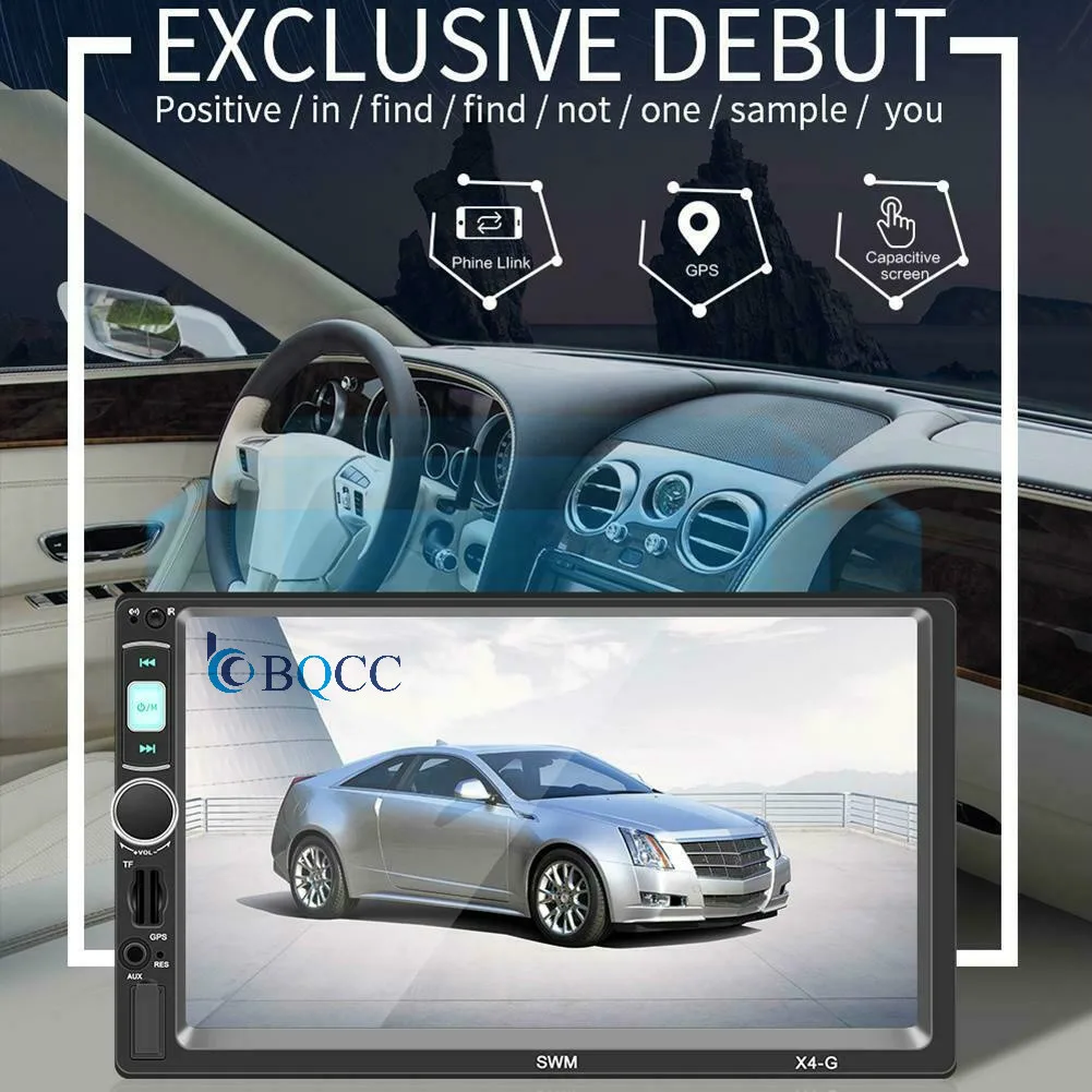 Doppel 2 DIN " авто FM mp5 плеер сенсорный стерео радио, Bluetooth, GPS Navi авторадио+ карта