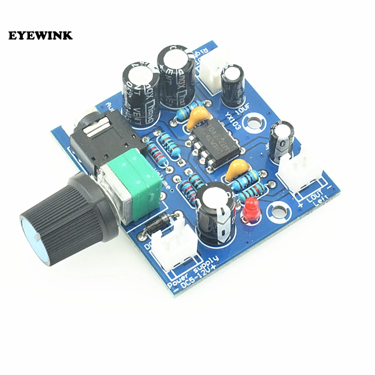 YX103TDA2822 один блок питания 5 V-12 V двухканальный малой мощности регулируемой громкостью Плата усилителя мощности звуковой модуль