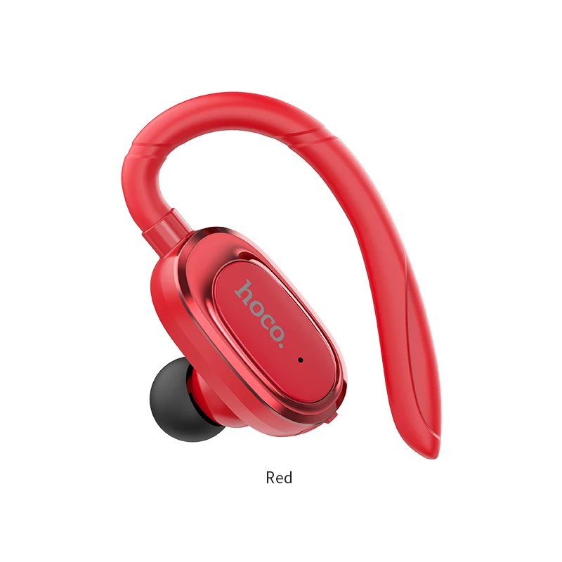 HOCO спортивные мини наушники bluetooth наушники гарнитура с супер басами Беспроводная гарнитура наушники Handsfree Mic для iphone X huawei P20 - Цвет: Красный