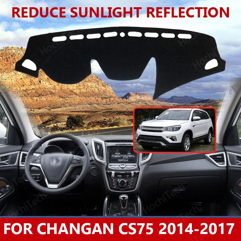 

Car styling Suede Dashmat Dashboard custom Cover Pad Dash Mat Carpet for Changan CS75 2014-2017