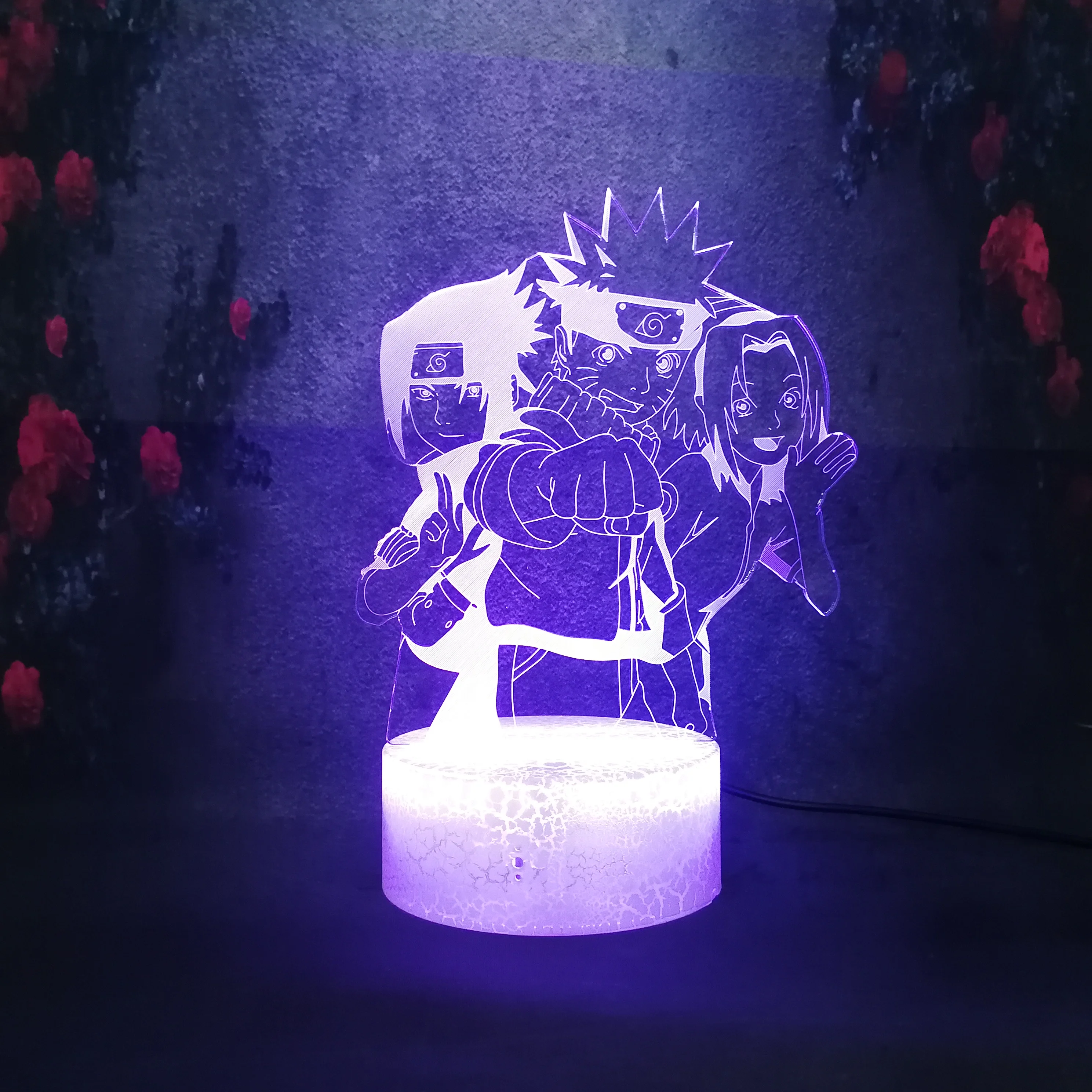 Sunshine Uzumaki Наруто крутой гений Хатаке Какаши умный костюм сакуры Харуно RGB led 3D