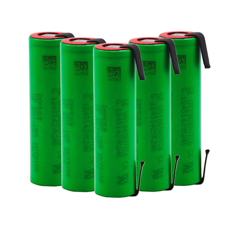 VTC6 3,7 V 3000mAh 18650 литий-ионный аккумулятор высокого разряда для sony US18650VTC6 инструменты батареи для электронной сигареты+ DIY никелевые листы