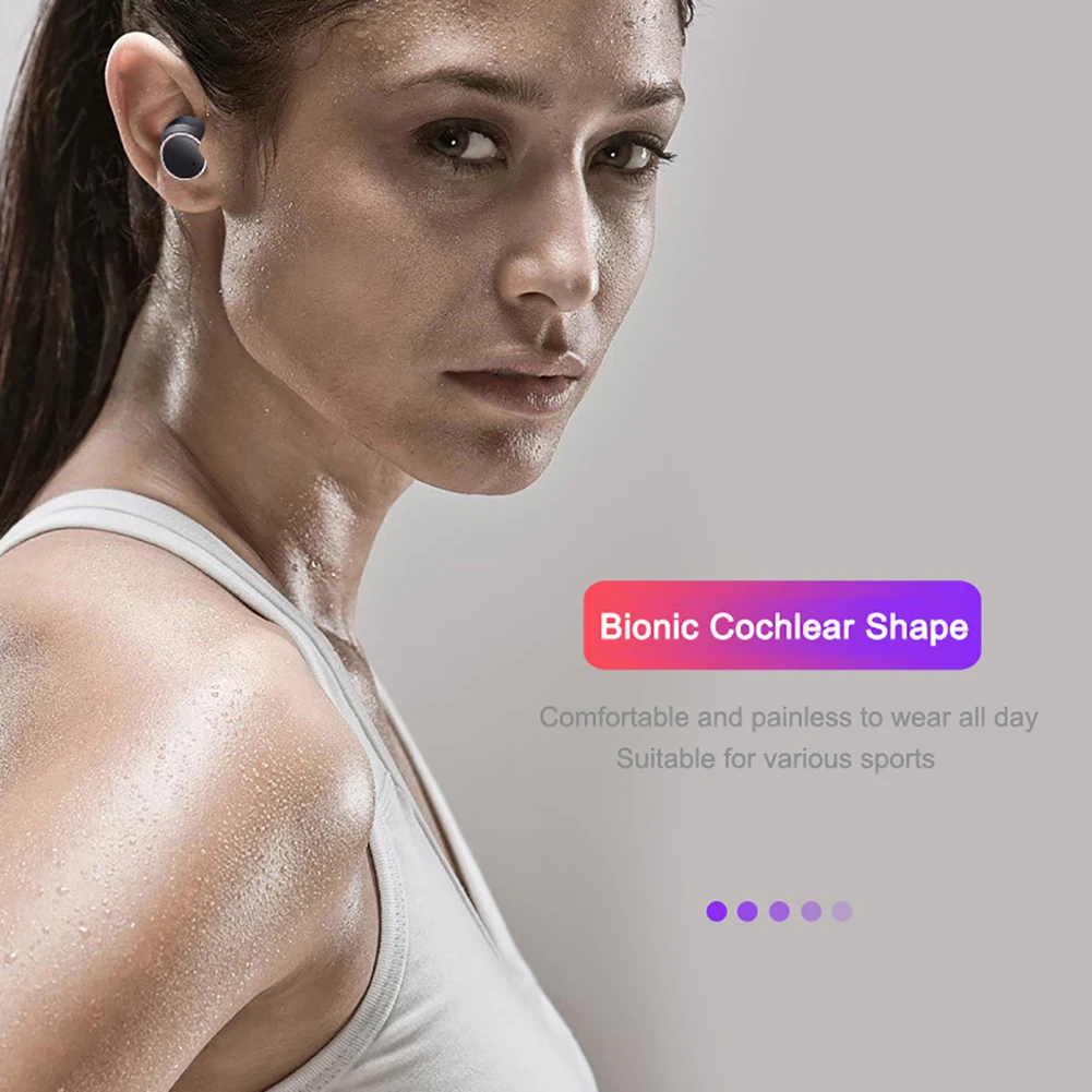 Bluetooth Headset Binaural Wireless Stereo Sports Earpiece 5 0 with Mobile Power Bank Electronic Charging Case Accessories