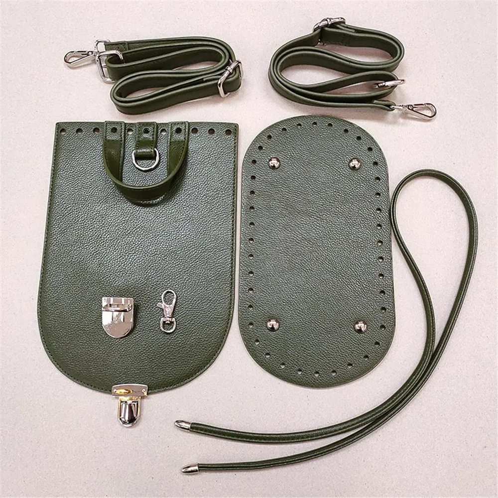 Handmade Handbag Shoulder Strap Woven Bag Set Leather Bag Bottoms With Hardware Accessories for DIY Bag Backpack 7PCS Set