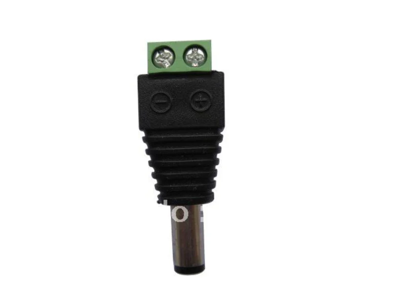 

Connector for DC Power to LED Single Color Strip, Brass Female Male DC Port 5.5*2.1 /2.5mm for Power Monitor Adapter