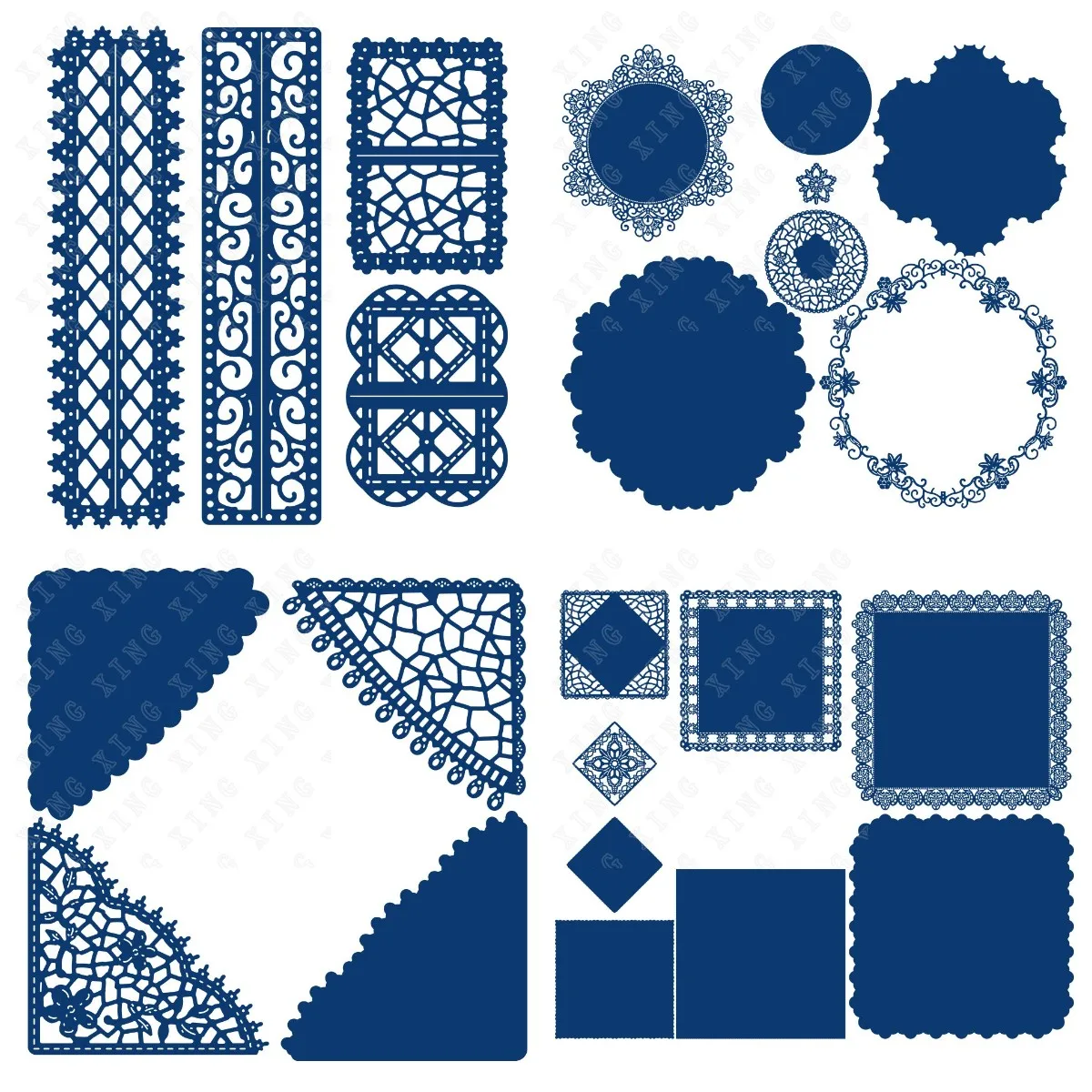 

New Craft Metal Cutting Pieces Corral Pieces Plaza Lace Corners Handy Hinges Dies Set Diy Card Scrapbook Gift Embossing Template