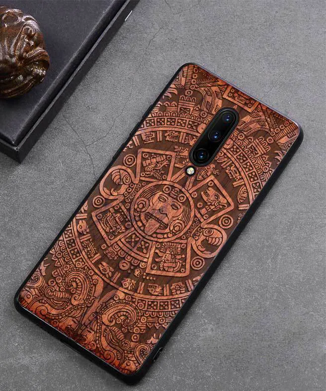 LYBALL настоящая древесина+ ТПУ чехол для телефона Oneplus 7 Pro TPU противоударный Деревянный чехол для телефона чехол для One plus 7 - Цвет: God