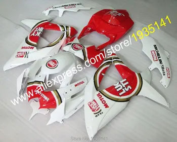

For Suzuki K8 Fairing GSX-R600 GSX-R750 2008 2009 2010 GSXR600 GSXR750 08 09 10 White Red Motorbike Fairing (Injection molding)