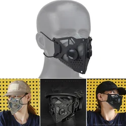 Mascarilla KN90 anti-gérmenes y anti-gotas para hombre y mujer, máscara facial de 6 capas de filtración con válvula de respiración, máscara táctica de Paintball Gaz