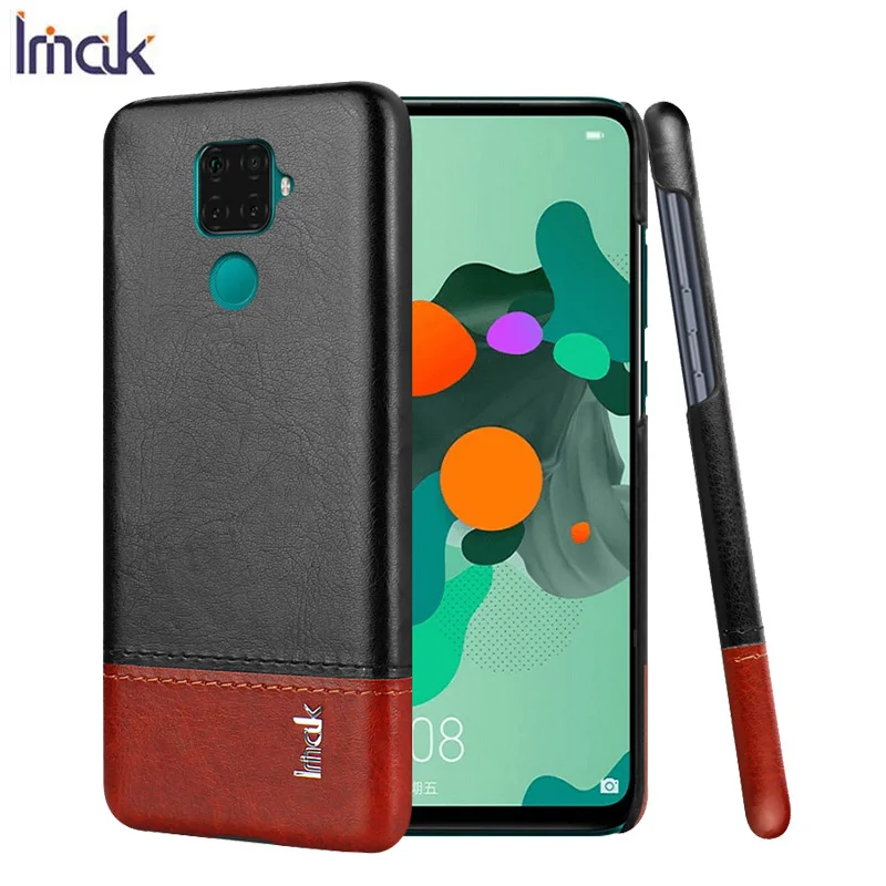 IMAK Для huawei mate 30 Lite чехол Роскошный кожаный PU чехол для huawei mate 30 Lite жесткая задняя панель из поликарбоната