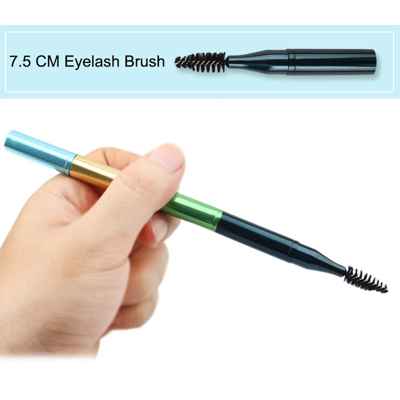 4 In 1 Multifunctional Makeup Brush Eyebrow Lip Eyelash Eye Shadow Professional Cosmetic Brush Metal Colorful