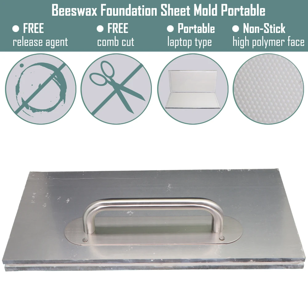 

Beeswax Foundation Sheet Mold Portable Embossing Machine Printer Press 4.63 4.7 4.83 4.9 5.35mm Free Release Agent Bee Wax Comb