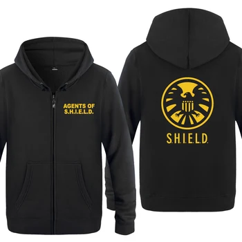 

Agents of S.H.I.E.L.D. SHIELD Avengers Hoodies Men 2018 Men's Fleece Zipper Cardigans Hooded Sweatshirts