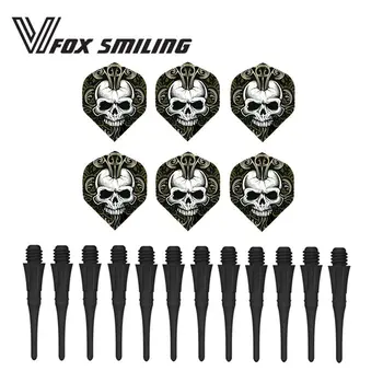 

Fox Smiling 12pcs 25mm 2BA Professional Soft Dart Tip With 6pcs Pattern Darts Flights Dart Accessories