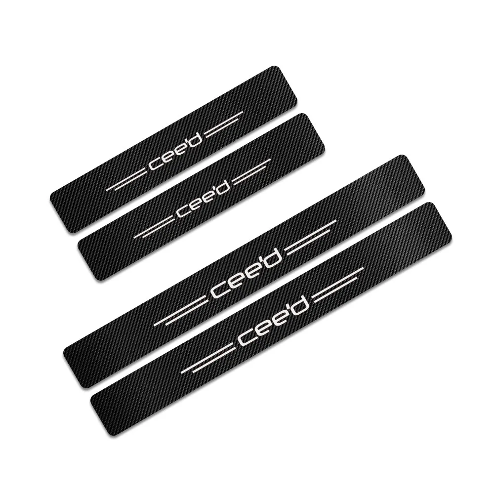 For Ceed 4 шт. Автомобильная дверная наклейка на порог для Kia Sportage 3 4 QL Rio 3 4 K2 Optima Sorento Picanto Ceed Forte Cadenza K9 душевные аксессуары - Название цвета: For Ceed
