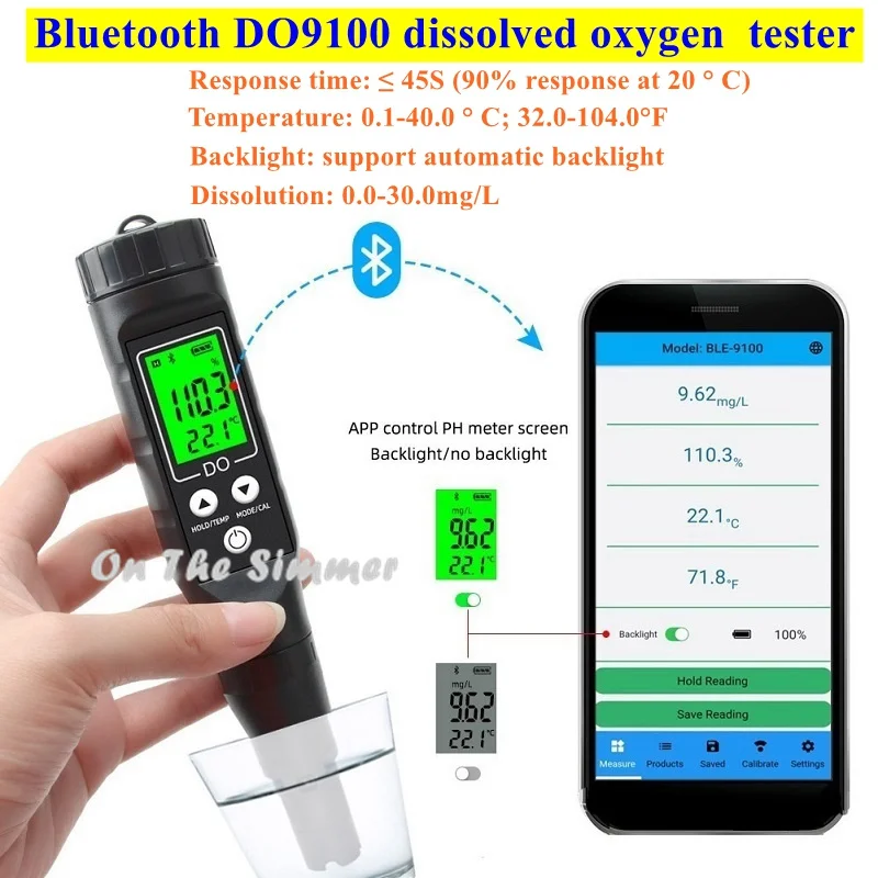 Dissolved Do Oxygen Meter Probe Tester 0-40mg/l saturation: 0.0-300% Do9100, Men's, Size: One Size