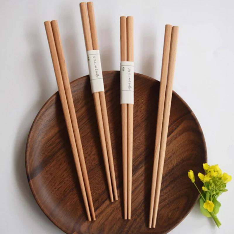1 пара Портативный японский бука CHOPSTICKS дорожные столовые приборы ручной работы Bento партнер подарок